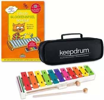 Sonor BWG Boomwhackers Glockenspiel mit Tasche und Notenheft (bwg-mb01bl-lilli)
