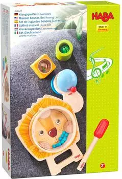HABA Klangspiel-Set "L&ouml;wenstark", Musikinstrumente f&uuml;r Kinder, 5-teilig (306328)