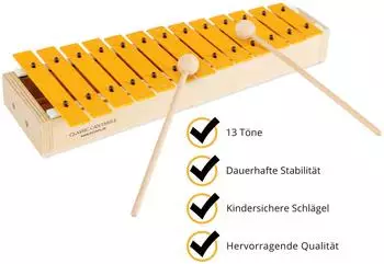 Classic Cantabile GS-13 Glockenspiel diatonisch 13 Töne, Kinder (00063843)
