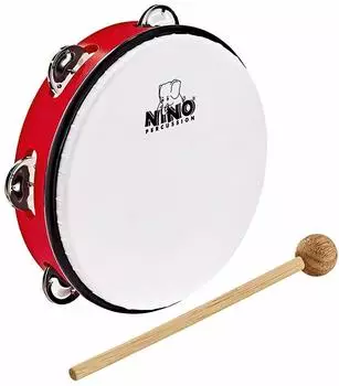 Nino Tambourin mit Fell 8" ABS, rot (NINO51R)