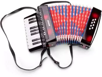 New Classic Toys Akkordeon gro&szlig;, schwarz mit Musikbuch (10057)