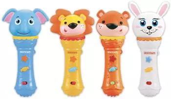Bontempi Baby Karaoke Mikrofon mit Tierkopf, sortiert (41 1925)