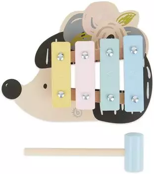 Bieco Mini Xylophon Igel-Design, Holz, mehrfarbig (24330025)