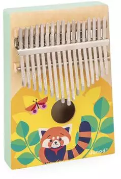 Janod Gioia Kalimba aus Holz, 17 Metalltasten, bunt (J07659)