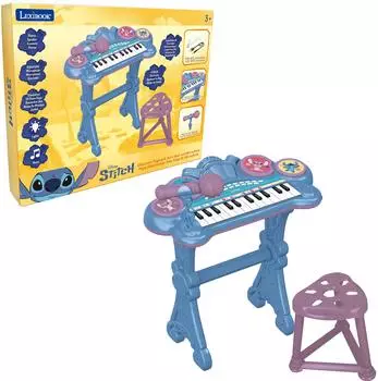 Lexibook Stitch elektronisches Keyboard mit Sitz & Mikrofon, 24 Leuchttasten (K707D)