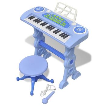 VidaXL 37 Tasten Kinder Piano Blau