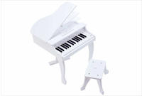 Hape Kinder-Musikinstrument Luxusfl&uuml;gel wei&szlig; E0338, E-Piano/Klavier aus Holz,