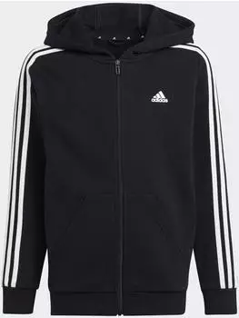 Adidas Kids Essentials 3-Stripes Fleece Full-Zip Hoodie (HR6331) black