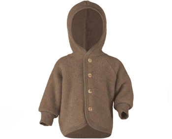 Engel Natur Kapuzenjacke mit Holzkn&ouml;pfen (575520) walnuss melange