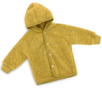 Engel Natur Kapuzenjacke mit Holzkn&ouml;pfen (575520) safran melange