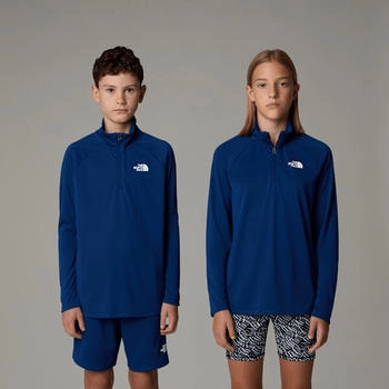 The North Face Never Stop Langarm-top Mit 1/4-langem Rv Jugendliche Estate Blue