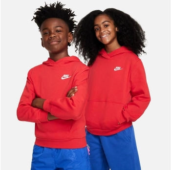 Nike Sportswear Club Fleece Hoodie f&uuml;r &auml;ltere Kinder Rot FD3000-657