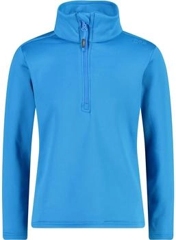 CMP Jungen Stretch Performance Stehkragenshirt mit kurzem Reißverschluss (39E2324) river
