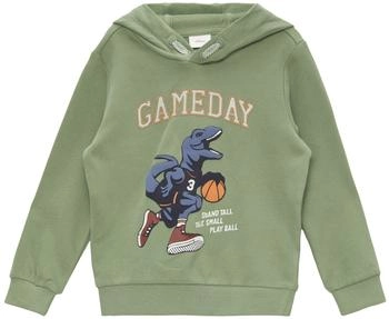 s.Oliver Kapuzen-Sweatshirt mit gummiertem Print (2150283) grün