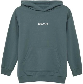 s.Oliver Unisex Kapuzen-Sweatshirt mit Känguru-Tasche und Frontprint (2160637) grau
