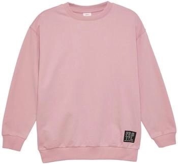 s.Oliver Unisex Sweatshirt mit Rippb&uuml;ndchen und Print (2160639) rosa