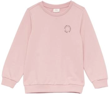 s.Oliver Unisex Sweatshirt mit Rippbündchen und kleinem Print-Detail (2160640) rosa