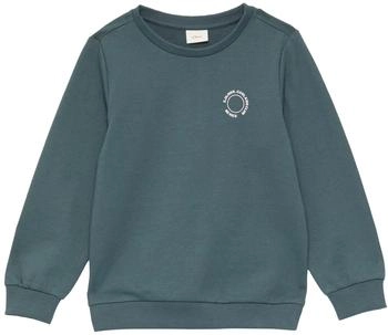 s.Oliver Unisex Sweatshirt mit Rippbündchen und kleinem Print-Detail (2160640) grau