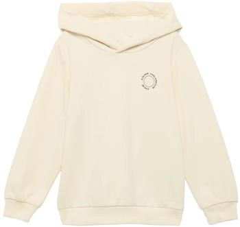 s.Oliver Unisex Kapuzen-Sweatshirt mit Rippb&uuml;ndchen und kleinem Print-Detail (2160641) beige