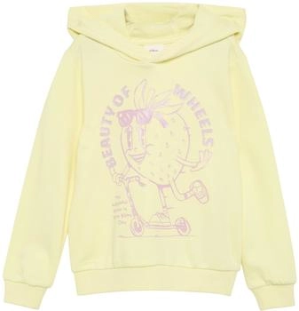 s.Oliver Hoodie mit Glitzerprint (2163150) gelb