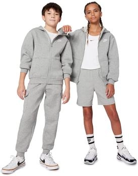 Nike Big Kids Club Fleece FZ Hoodie (FD3004) dk grey heather/white