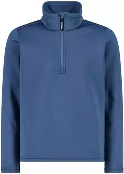 CMP Jungen Stretch Performance Stehkragenshirt mit kurzem Rei&szlig;verschluss (39E2324) bluestone