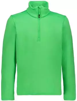 CMP Jungen Stretch Performance Stehkragenshirt mit kurzem Rei&szlig;verschluss (39E2324) verde fluo