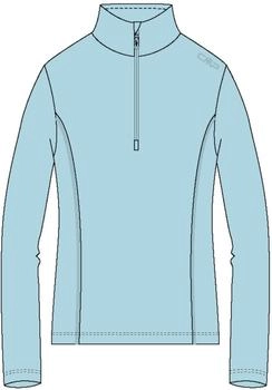 CMP M&auml;dchen Stretch Performance Stehkragenshirt mit kurzem Rei&szlig;verschluss (39E2245) anice