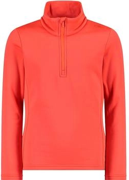 CMP Mädchen Stretch Performance Stehkragenshirt mit kurzem Reißverschluss (39E2245) calypso