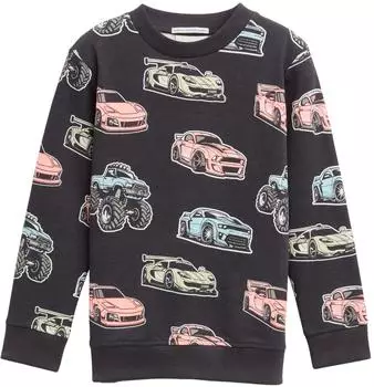 Tom Tailor Sweatshirt mit Allover-Print colorful dark base car design / (1046531_37796)