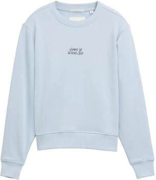 Tom Tailor Boxy Fit Sweatshirt mit Print soft foggy light blue (1045281_34110)