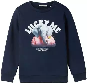 Tom Tailor Sweatshirt mit Motivprint sky captain blue / (1044932_10668)