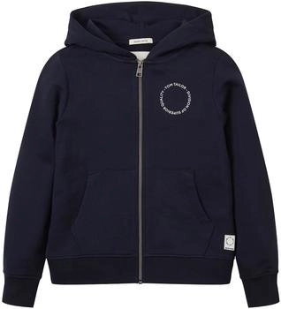 Tom Tailor Sweatshirt Jacke in Melange Optik sky captain blue (1029982_10668)