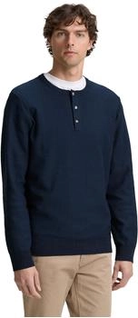 Tom Tailor Henley Strickpullover aus Baumwolle sky captain tonal finestripe (1045658_37715)