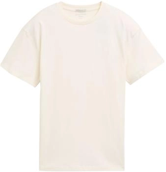 Tom Tailor Oversize T-Shirt mit Rückenprint Wool White (1045248_12906)