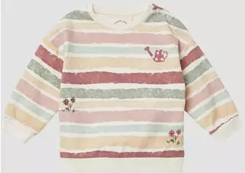 s.Oliver Sweatshirt mit All-over-Print creme mehrfarbig 2170850.03A5.