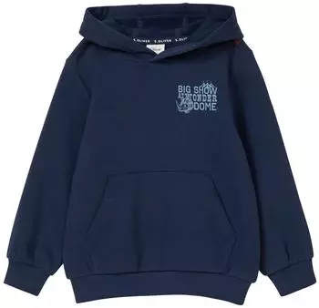 s.Oliver Hoodie mit Rückenprint und kuscheliger Innenseite / blau 2169357.5836.