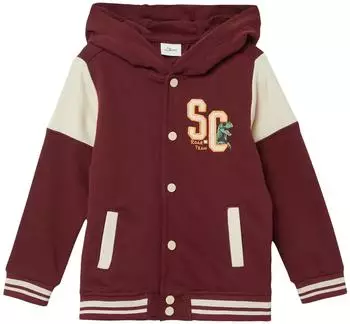 s.Oliver College-Jacke mit Applikation und Kapuze / rot 2170066.3900.