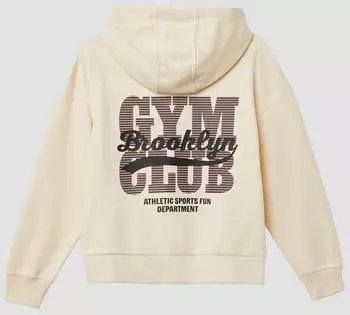 s.Oliver Hoodie mit Rückenprint und kuscheliger Innenseite / creme 2170701.0406.