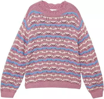 s.Oliver Strickpullover mit Lochmuster / Rosa 2169468.41X3.