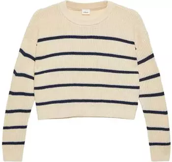 s.Oliver Verkürzter Pullover im Boxy-Schnitt / creme 2174111.04X2.