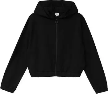 s.Oliver Interlock-Kapuzenjacke im Boxy Fit / schwarz 2173648.9999.