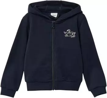s.Oliver Kuschelige Kapuzen-Sweatjacke mit Wendepailletten / blau 2173274.5952.