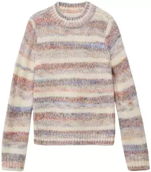 s.Oliver Gestreifter Strickpullover im Loose Fit / pink mehrfarbig 2171708.46X1.