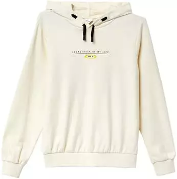 s.Oliver Kapuzensweater mit Front- und Rückenprint / creme 2169228.9001.