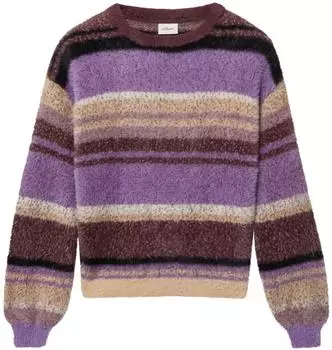 s.Oliver Flauschiger Strick-Pullover im Loose Fit / mehrfarbig lila 2170708.04X2.