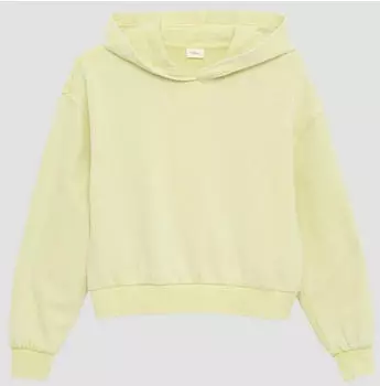 s.Oliver Cropped Oversized Sweatshirt mit Rückenprint und Wascheffekt / gelb 2164738.1120.