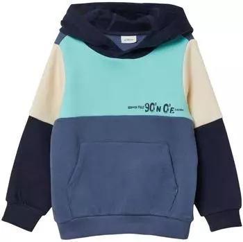 s.Oliver Kuscheliger Hoodie mit Colourblocking blau mehrfarbig 2173451.5544.
