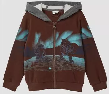 s.Oliver Kuschelige Kapuzen-Sweatjacke braun 2173452.8844.