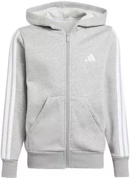 Adidas Essentials Kids Kapuzenjacke Medium Grey Heather / White (JY4979)